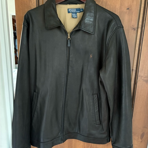 Polo by Ralph Lauren Mens’ Black Leather Jacket - Picture 2 of 10